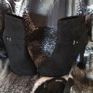 Beautiful Black Suede High Heel Boots